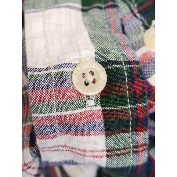 Pendleton Seaside Shirt Men's Large Multicolor Plaid Button Down Short Sleeve - Picture 5 of 5
